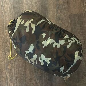 Camo sleeping bag in a bag